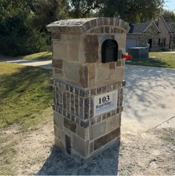 Stone Mailbox by Parker County Masonry