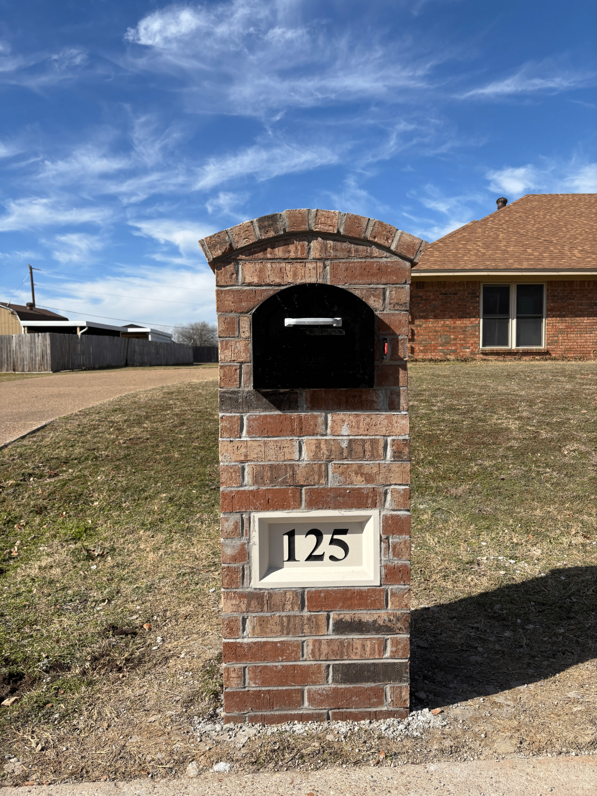 Custom Brick Mailbox by Parker County Mailboxes & Masonry